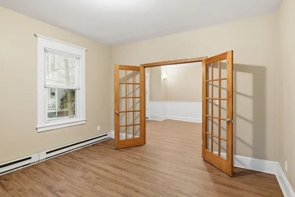 a view of livingroom with furniture and wooden floor