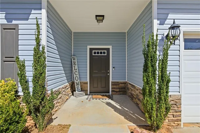 a view of entrance door of house