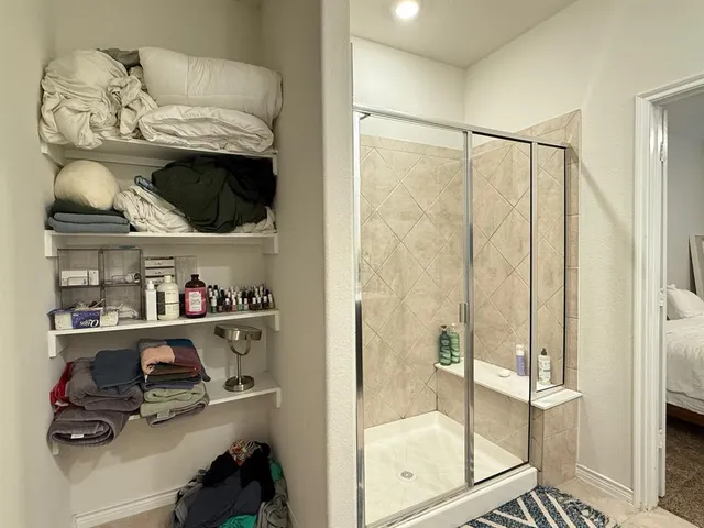 a room with storage and utility