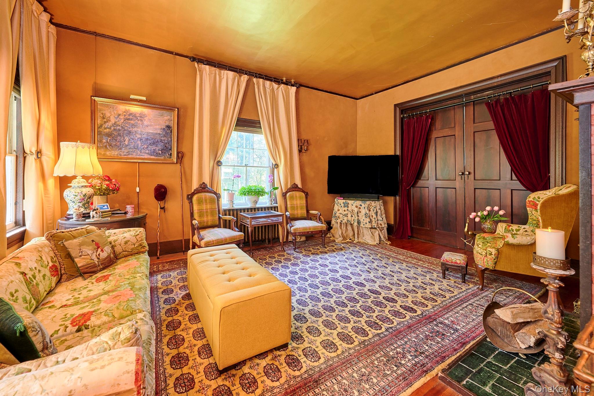 22 Proctor Road Eldred, NY 12732 - Photo 18 of 50 a living room with fireplace furniture and a flat screen tv