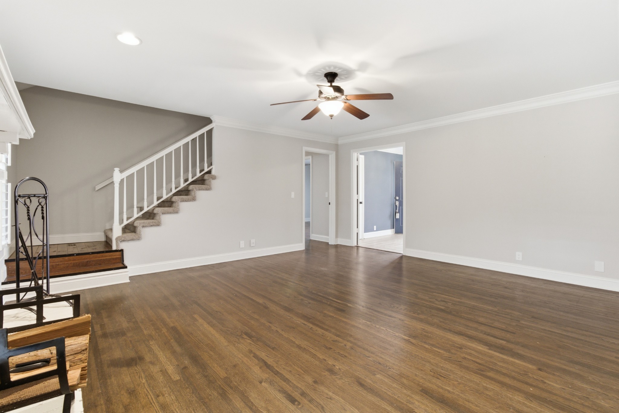 707 Banner Drive Murfreesboro, TN 37129 - Photo 8 of 46 a view of empty room with wooden floor and fan