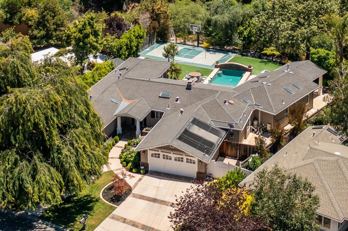 1433 Brookmill Road Los Altos, CA 94024 - Photo 2 of 39 an aerial view of a house with a garden