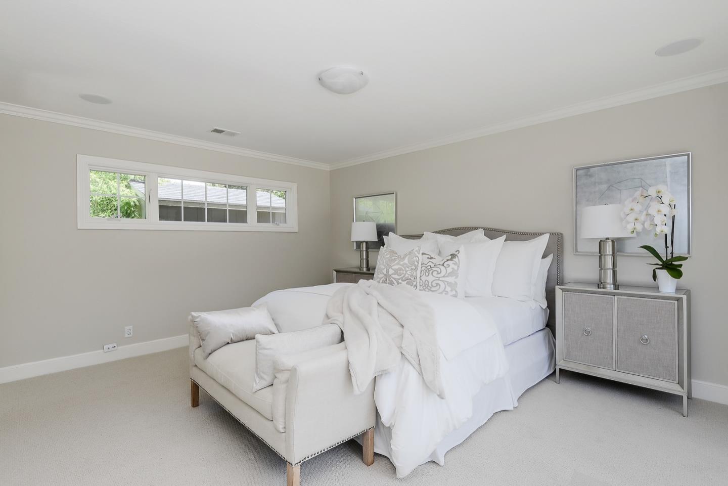 1433 Brookmill Road Los Altos, CA 94024 - Photo 25 of 39 a bedroom with a bed and a night stand