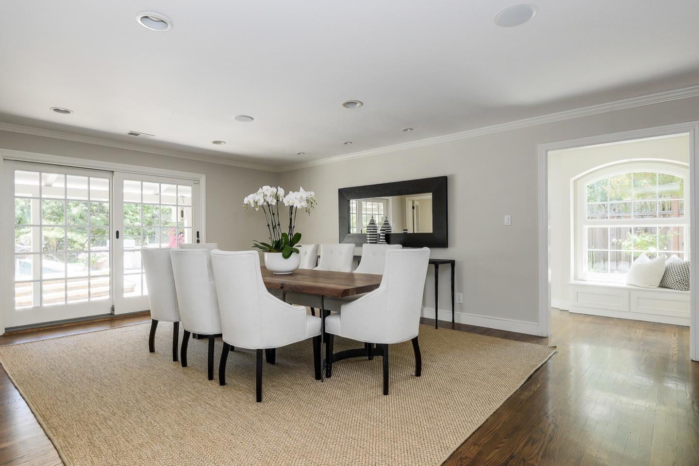1433 Brookmill Road Los Altos, CA 94024 - Photo 6 of 39 a view of a dining room with furniture and wooden floor