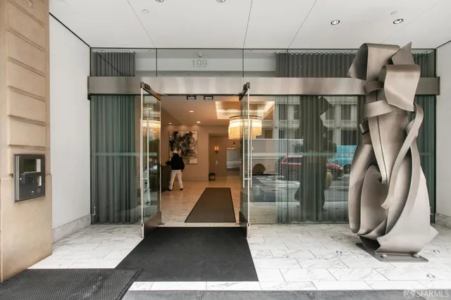 a view of city with tall buildings