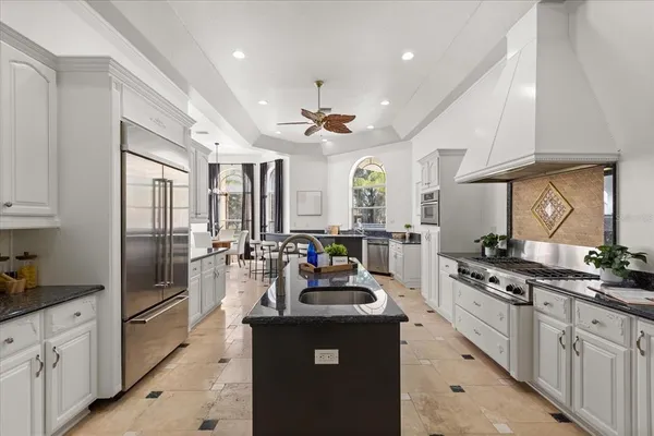 a view of a bathroom with a black gate