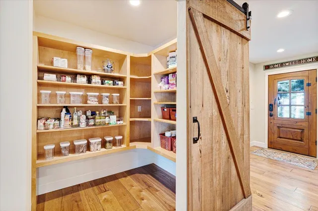 a view of a indoor basketball court