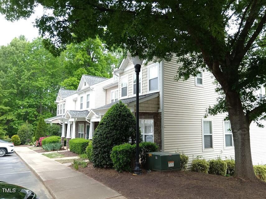 Front view of townhome.