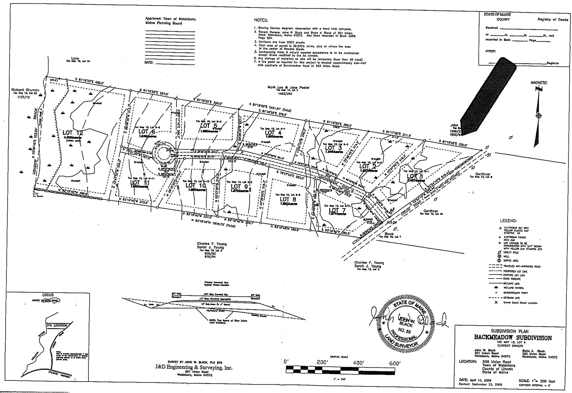 9 Backmeadow Road Waldoboro, ME 04572 - Photo 2 of 12 9 backmeadow - Survey Photo