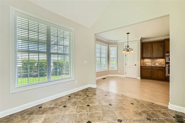 a view of a kitchen with a stove