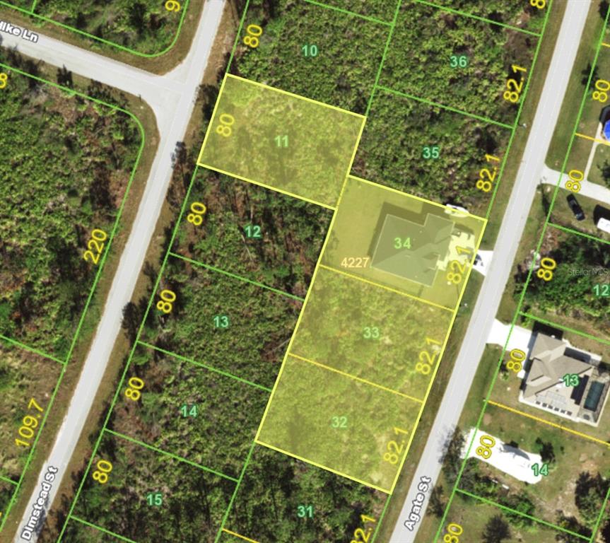 8221 Agate Street Port Charlotte, FL 33981 - Photo 48 of 50 aerial view of a yard