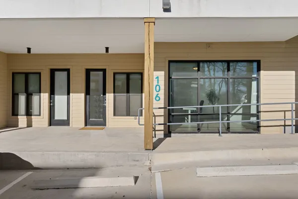 a view of entrance gate of building