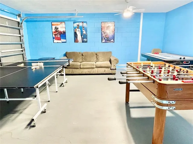 a view of kitchen and dining room with furniture