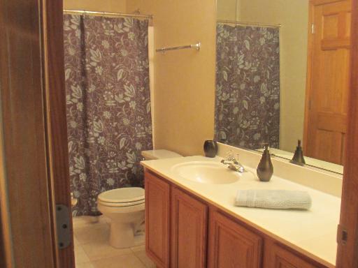 279 Ridge Road North Aurora, IL 60542 - Photo 14 of 16 a bathroom with a granite countertop sink a toilet and a mirror