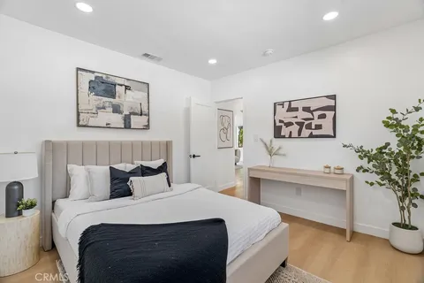 a view of a living room and bathroom