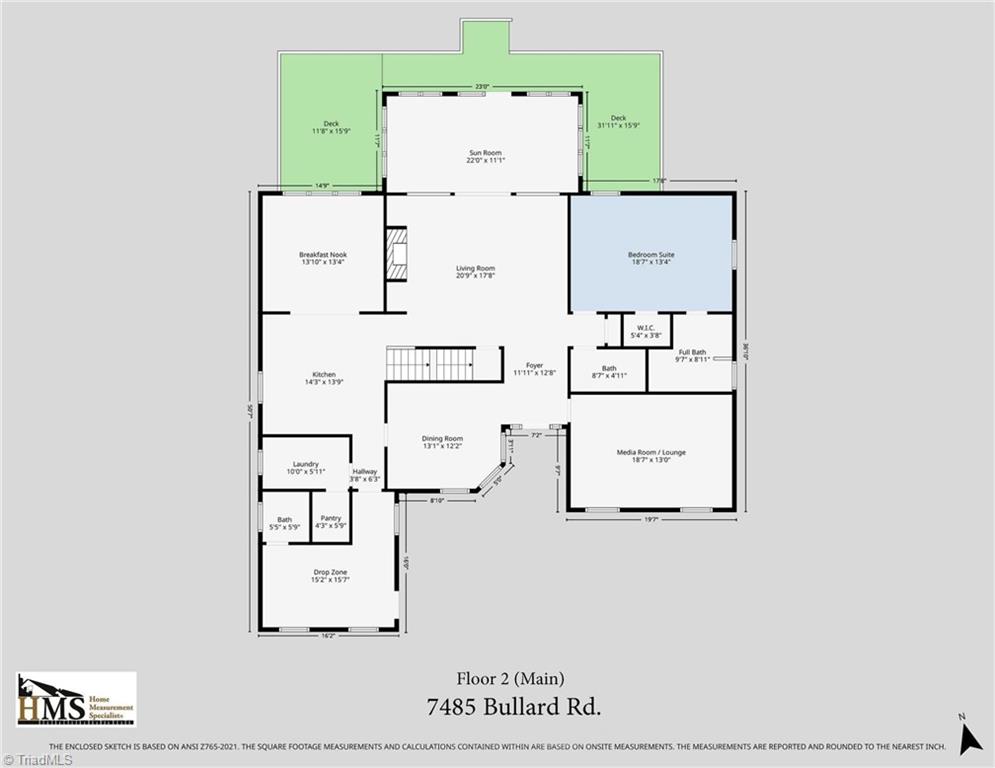 7485 Bullard Road Clemmons, NC 27012 - Photo 47 of 48 Main Floor Plan