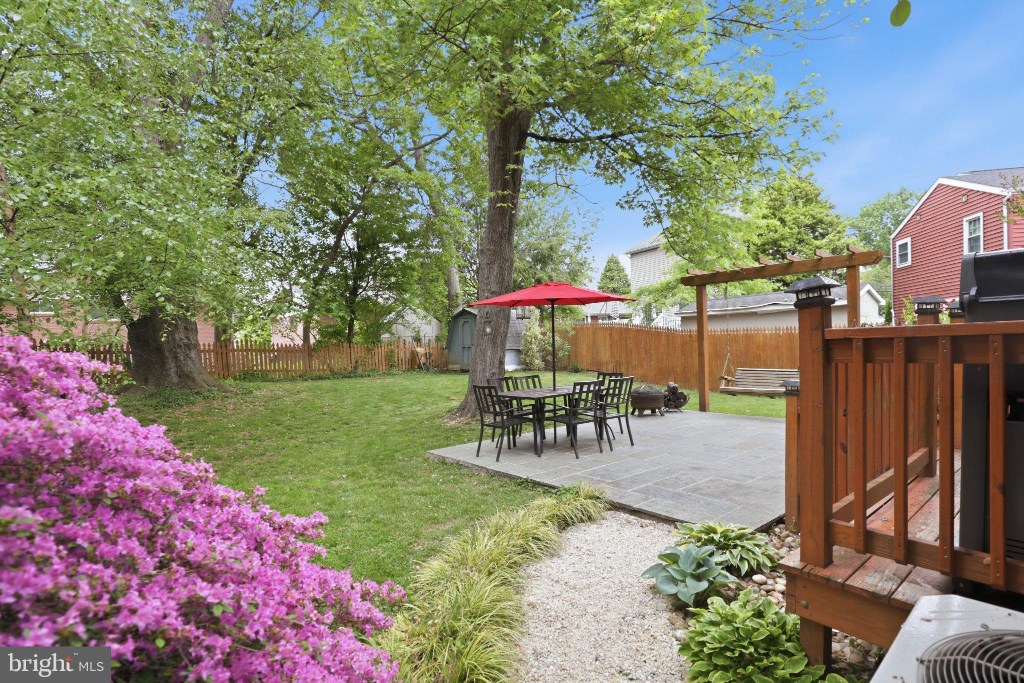 10032 Dallas Avenue Silver Spring, MD 20901 - Photo 33 of 38 Serene backyard oasis with vibrant blooms.