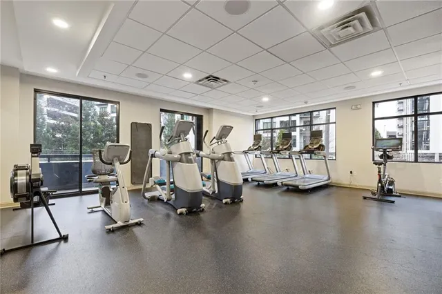 a view of a living room and dining room