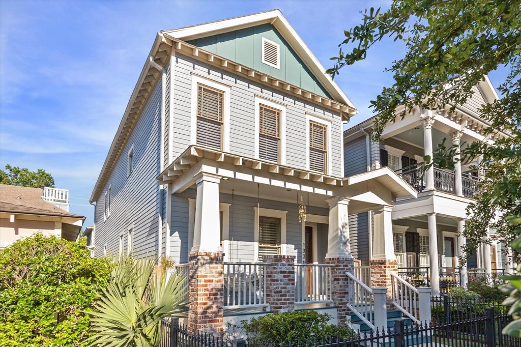 The picture of Houston Heights charm, this delightful three-bedroom + study, two-and-a-half-bathroom home delivers timeless interiors, lovely outdoor space, a separate garage apartment and an ideal location directly across from the Heights Hike and Bike Trail.