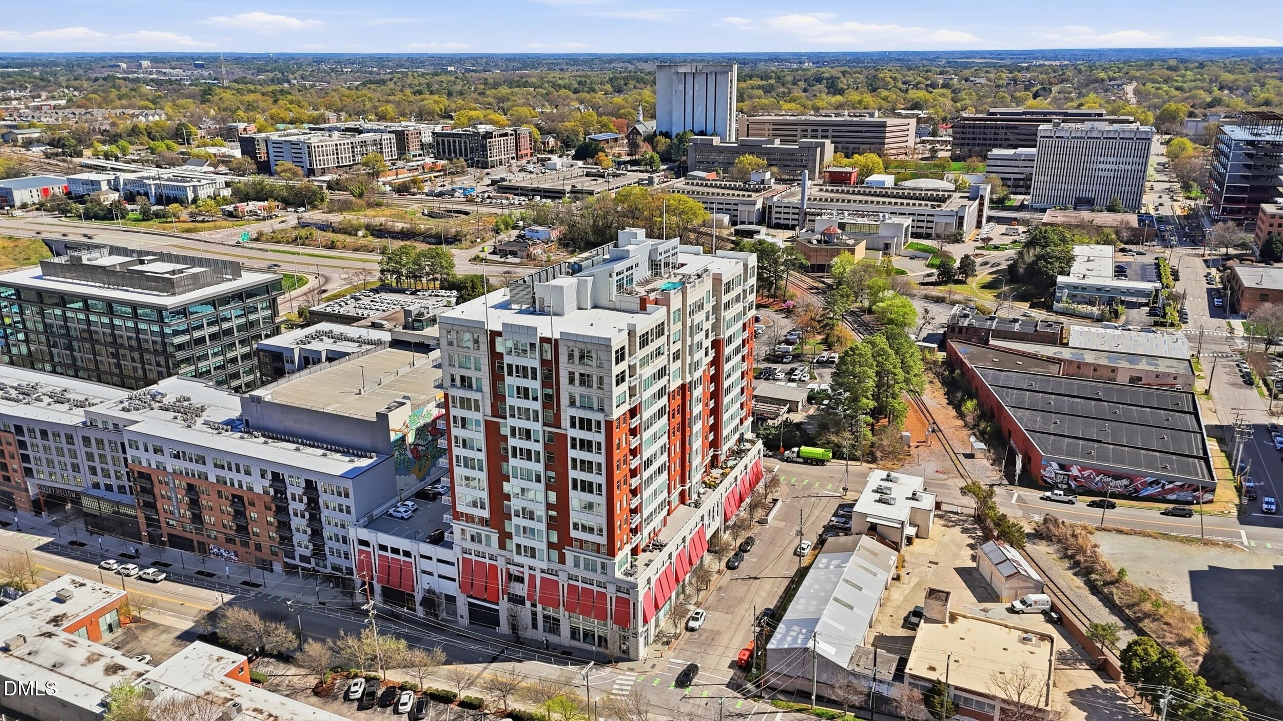 400 West North Street, Unit 810 Raleigh, NC 27603 - Photo 33 of 39 Aerial view of West Building