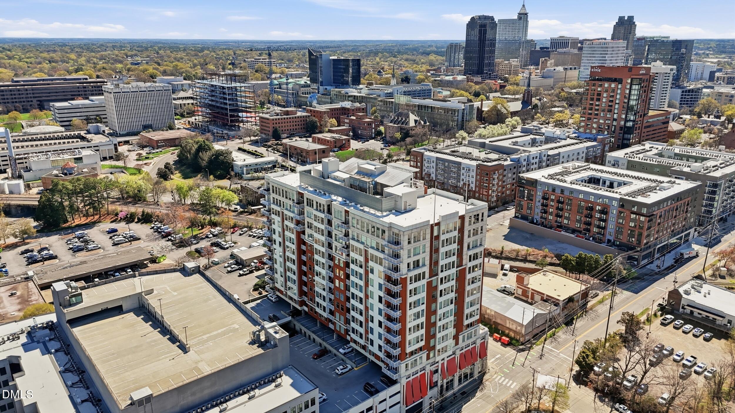 400 West North Street, Unit 810 Raleigh, NC 27603 - Photo 34 of 39 Aerial View of West building