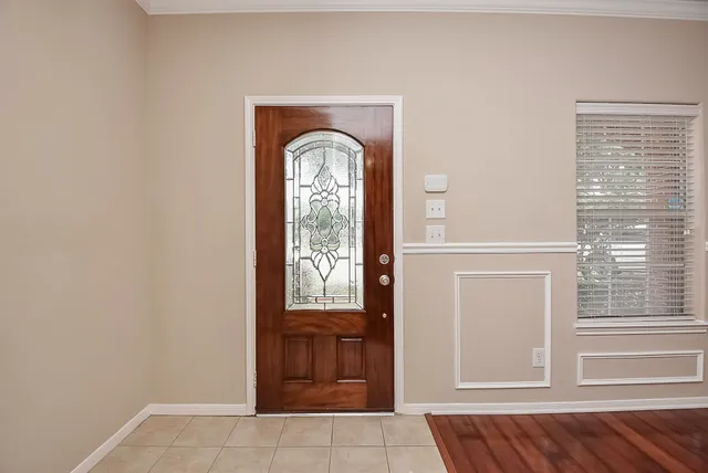 a front view of a house with entryway