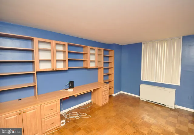 an empty room with a window