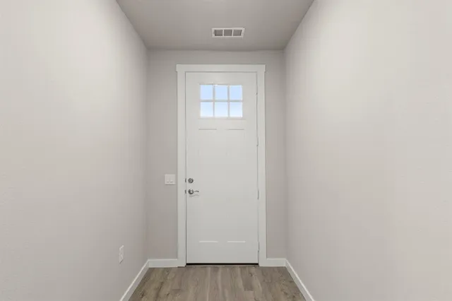 a view of hallway with window