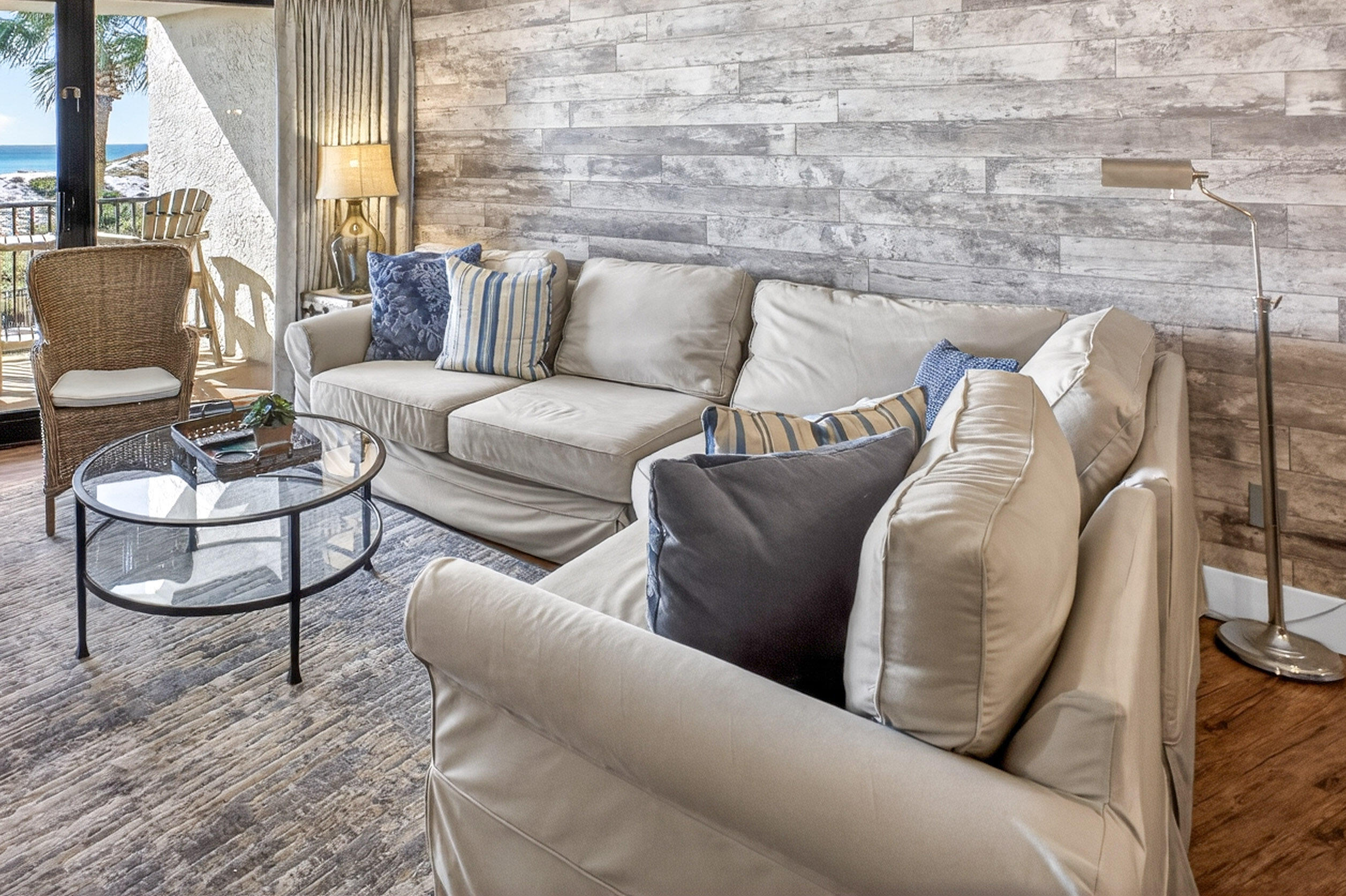 4024 Beachside 1, Unit 4024 Miramar Beach, FL 32550 - Photo 13 of 56 a living room with furniture and a couch