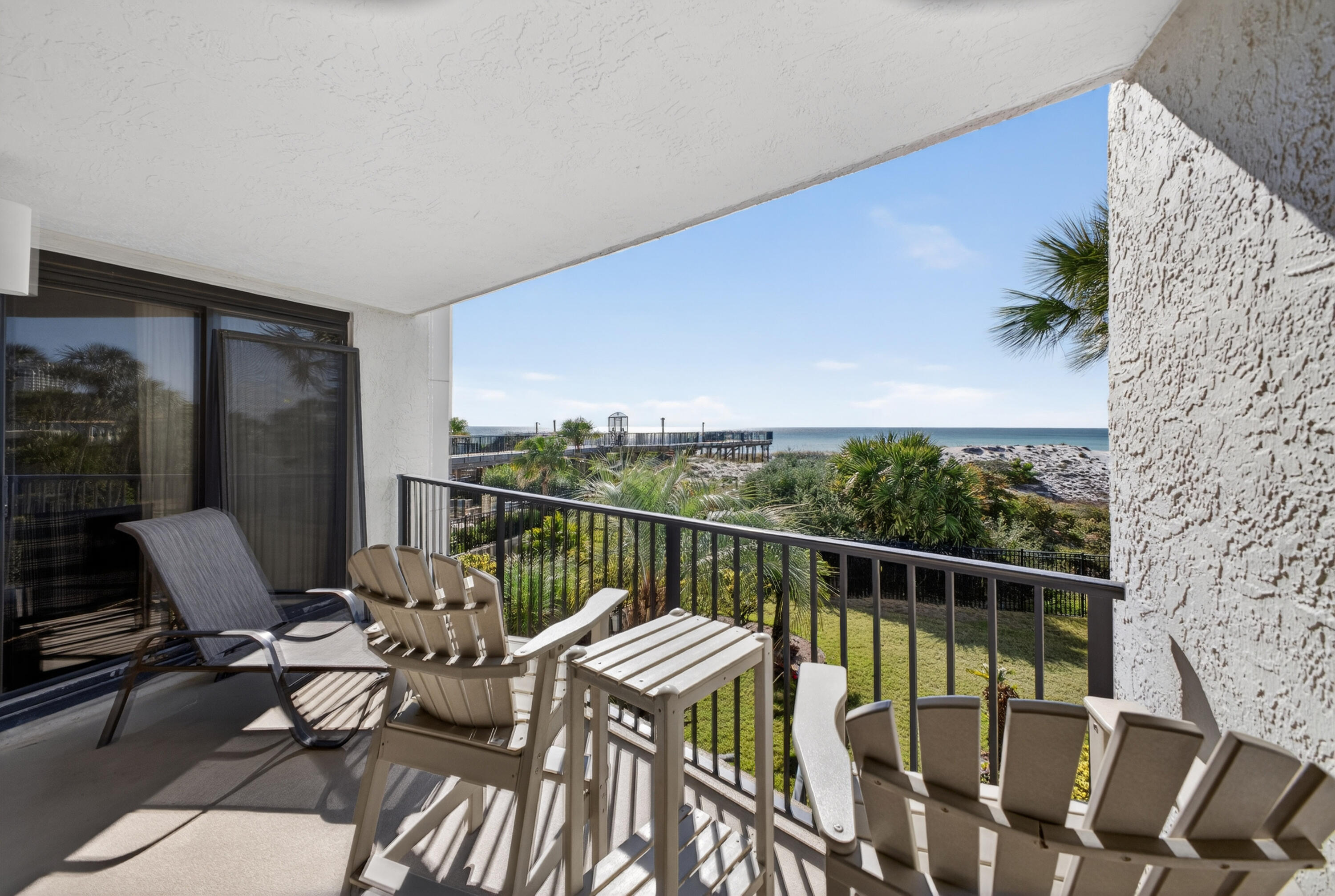 4024 Beachside 1, Unit 4024 Miramar Beach, FL 32550 - Photo 27 of 56 a view of balcony with furniture and outdoor seating
