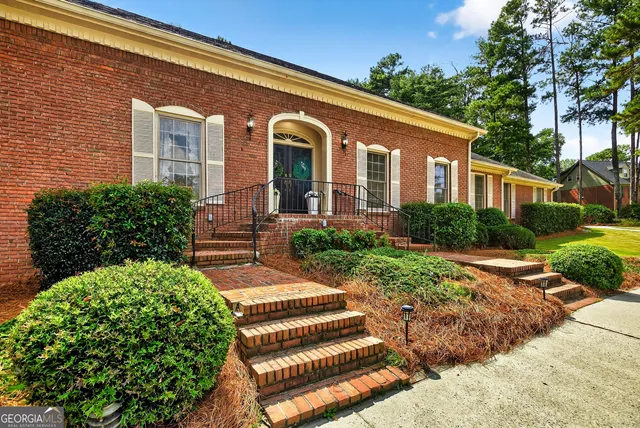 a front view of a house