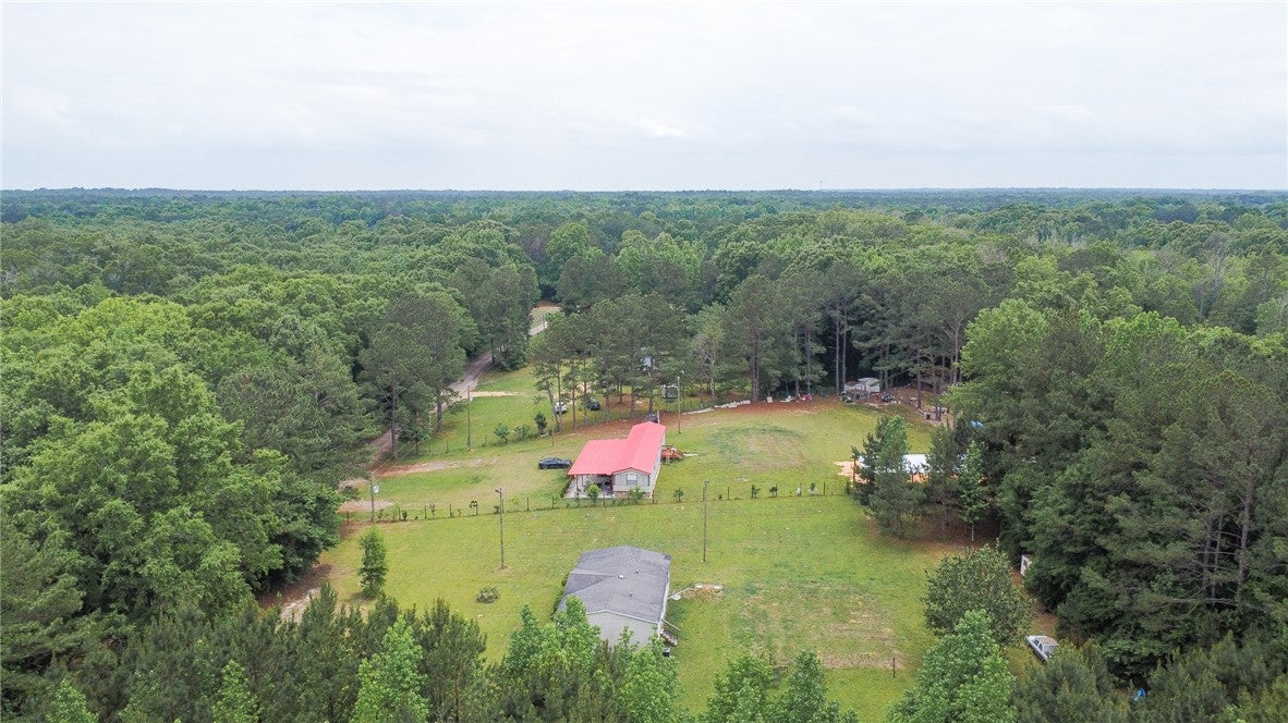 751 Ellis Road Shorter, AL 36075 - Photo 9 of 20 This expansive aerial view showcases a residential property nestled amidst abundant natural surroundings.