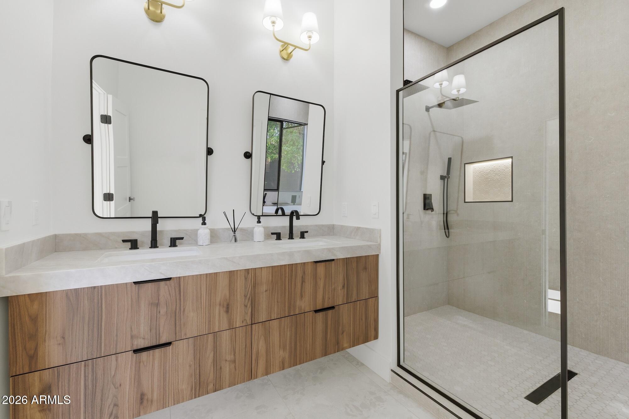 333 West Seldon Lane Phoenix, AZ 85021 - Photo 46 of 73 a bathroom with a double vanity sink mirror and double