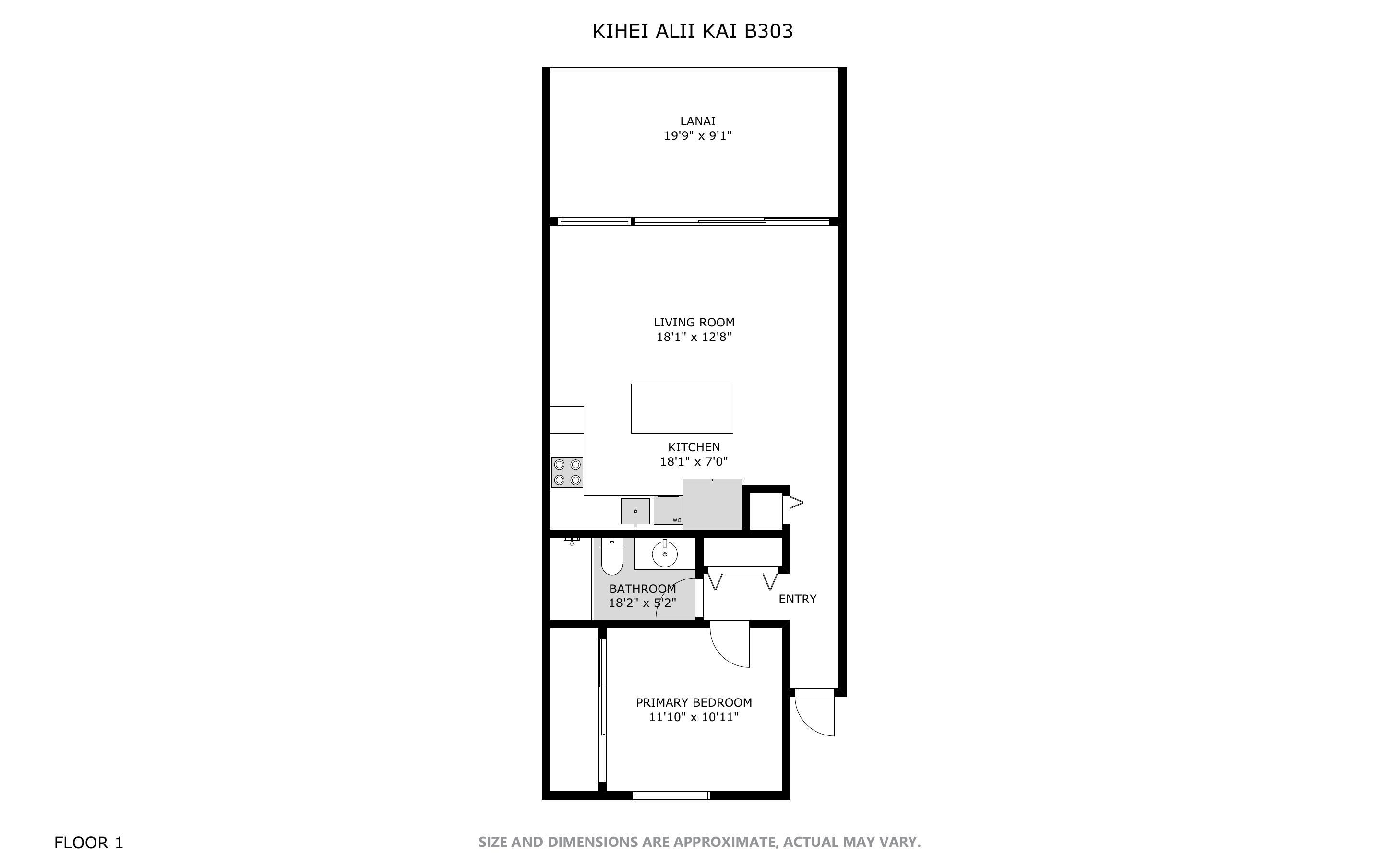 2387 South Kihei Road, Unit B303 Kihei, HI 96753 - Photo 48 of 48 a picture of a floor plan
