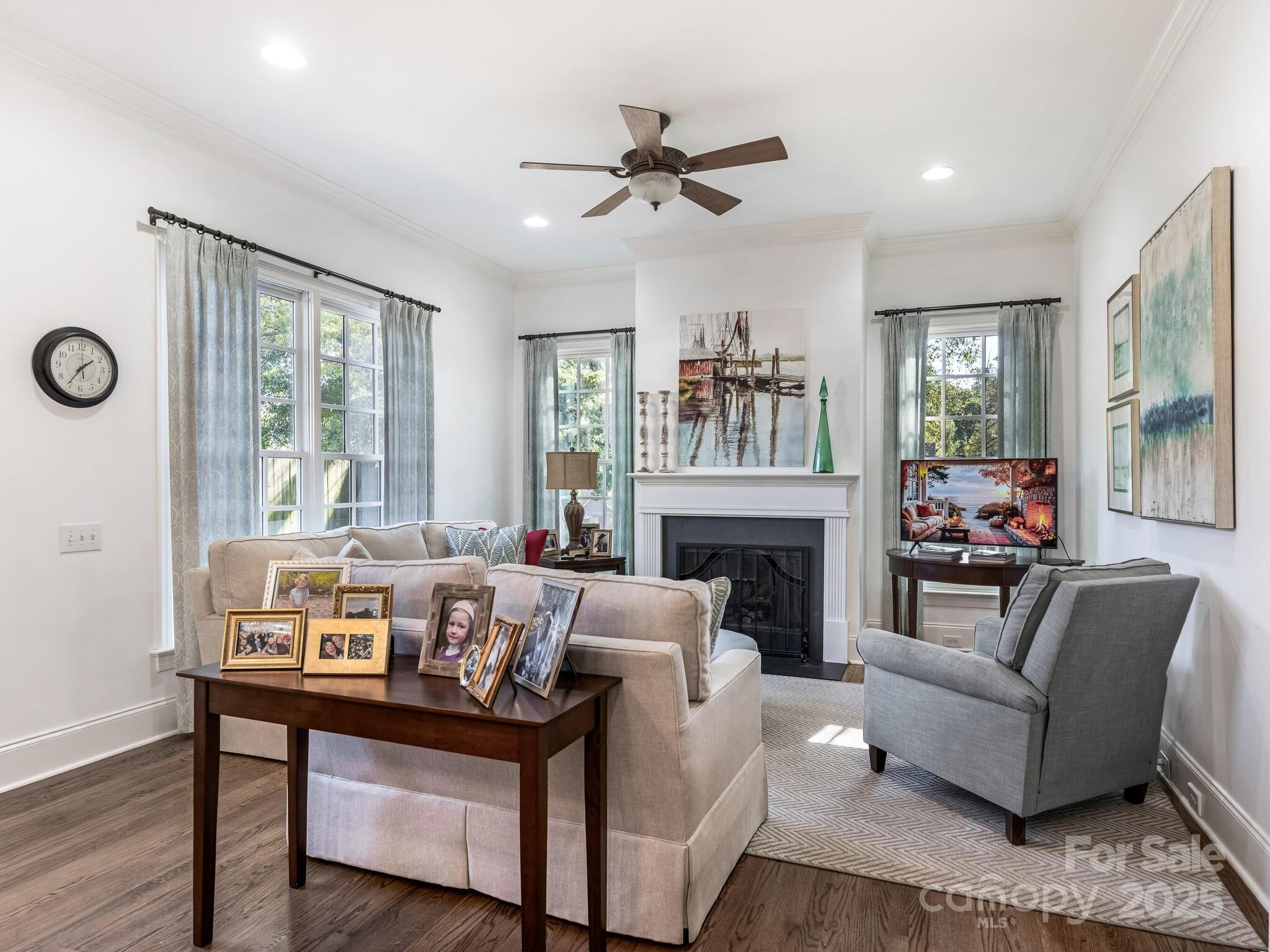 1110 Princeton Avenue Charlotte, NC 28209 - Photo 10 of 29 a living room with furniture and a fireplace