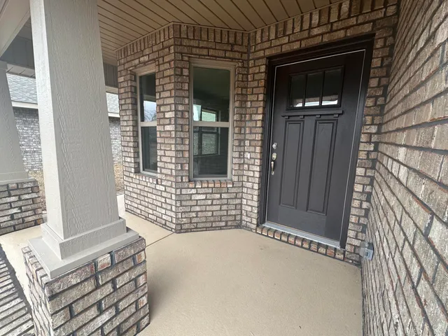 a view of front door of house