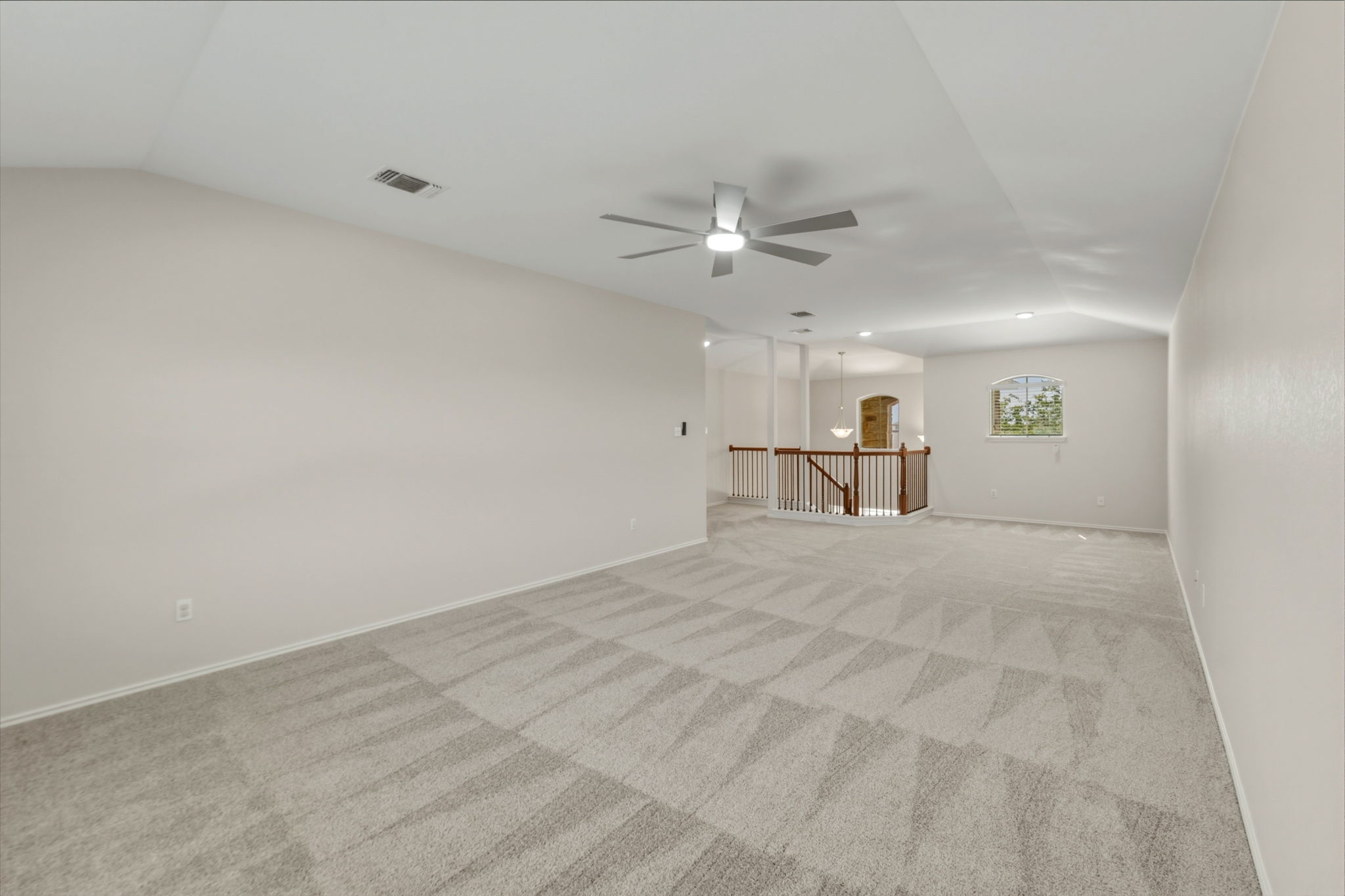 301 Serpentine Lane Jarrell, TX 76537 - Photo 24 of 39 an empty room with a empty space and a ceiling fan