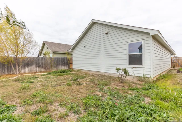 a backyard of a house
