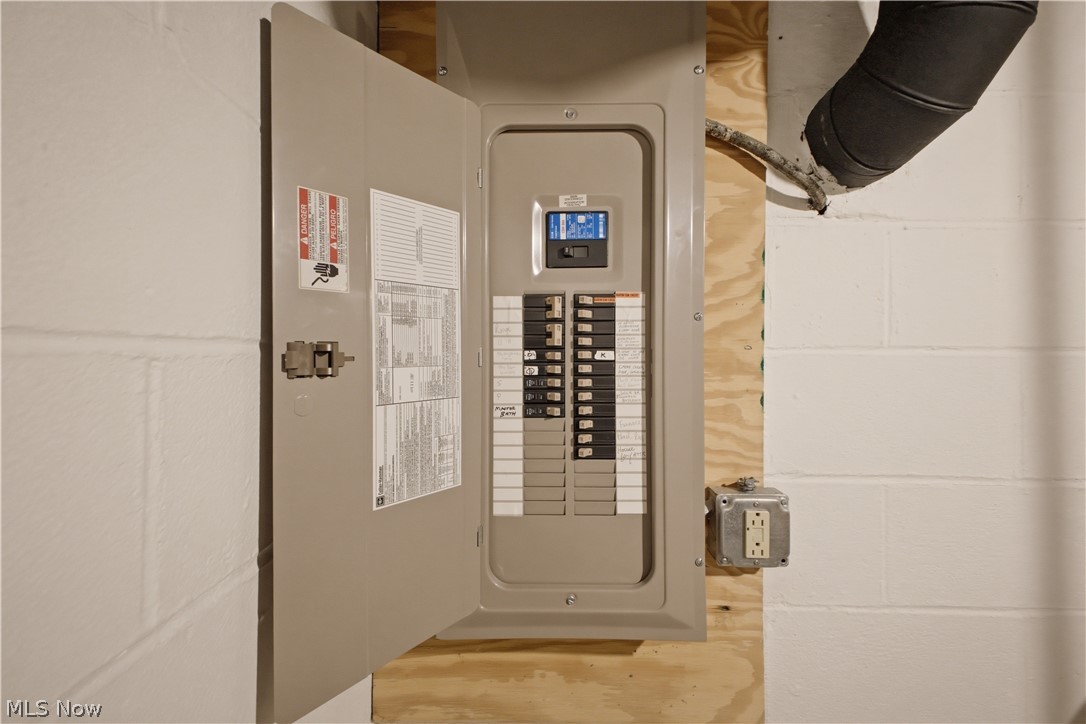 2411 Ridgeview Lane Youngstown, OH 44514 - Photo 29 of 48 Electrical service panel mounted on plywood backing