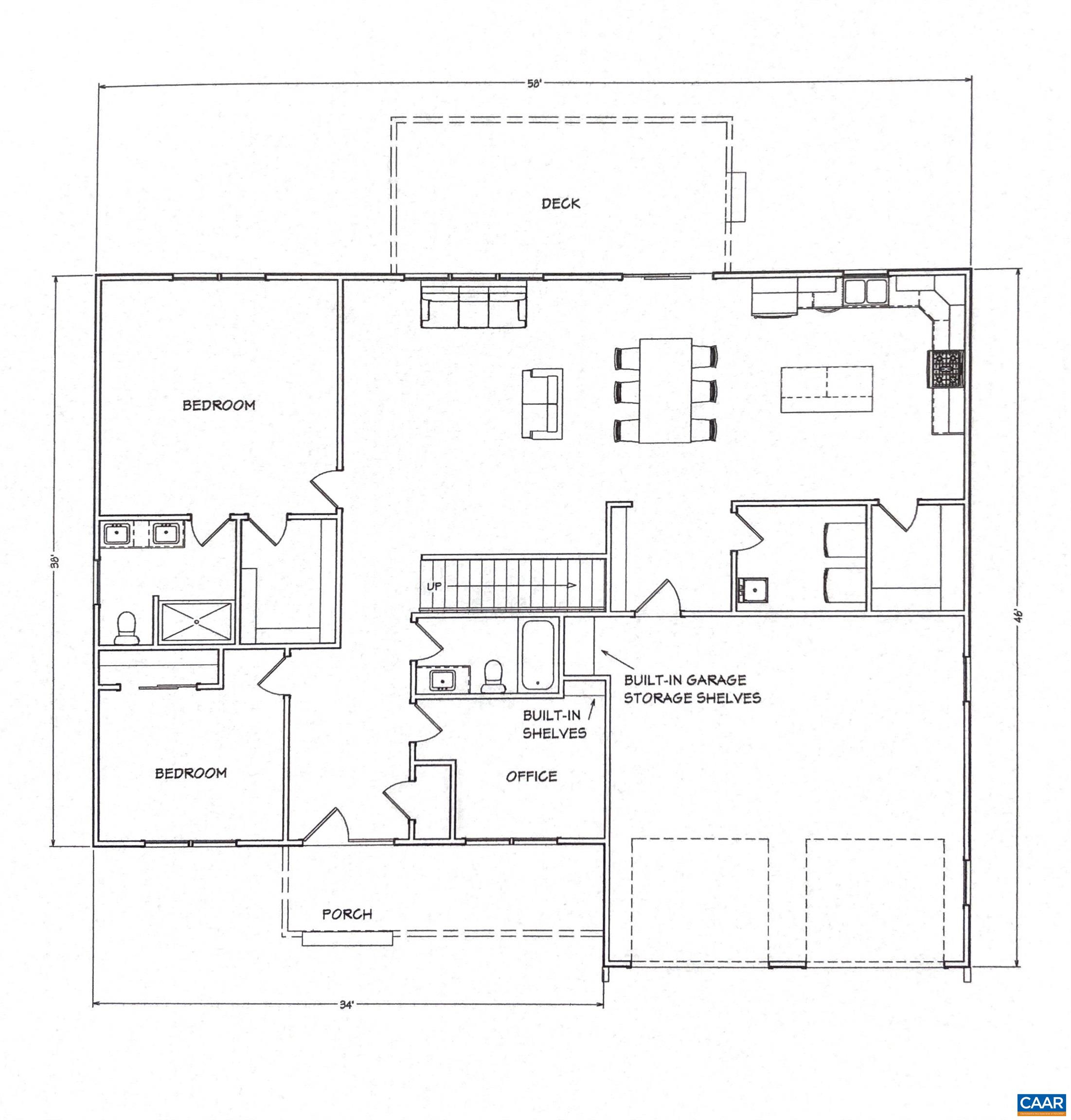 Lot 68 Palmer Place Ruckersville, VA 22968 - Photo 14 of 15 Drawing of 1st Floor