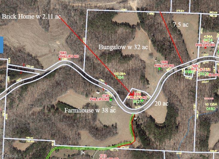 1640 Phillips Road Sandy Ridge, NC 27046 - Photo 14 of 20 Layout of the tracts of the entire farm.