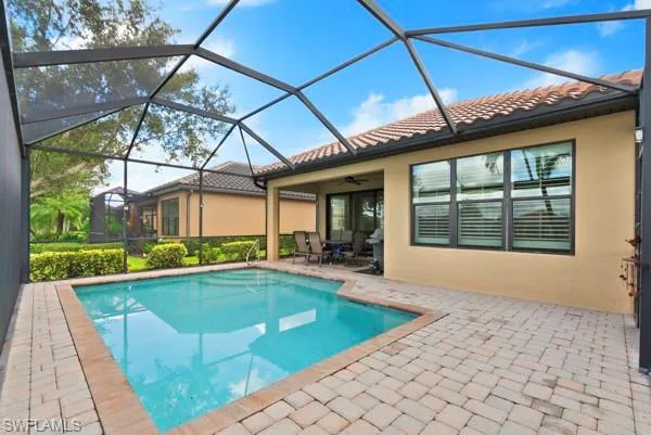 a view of a house with a swimming pool