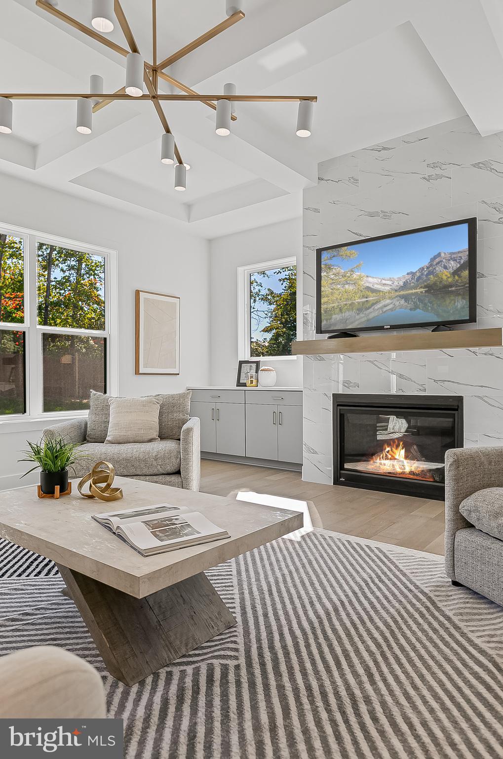 9205 Franks Point Lane Lorton, VA 22079 - Photo 10 of 26 a living room with furniture and a fireplace