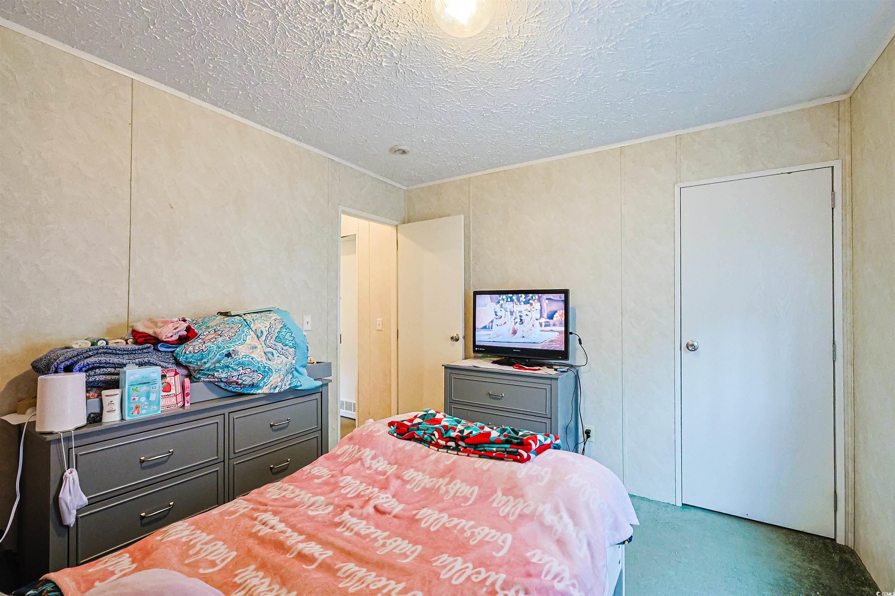 2128 Harvey Road Loris, SC 29569 - Photo 12 of 31 Carpeted bedroom featuring a textured ceiling