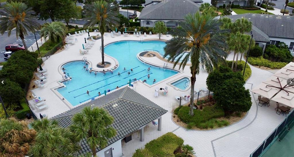 5922 Sage Leaf Place Leesburg, FL 34748 - Photo 33 of 39 an aerial view of a house with garden space and lake view
