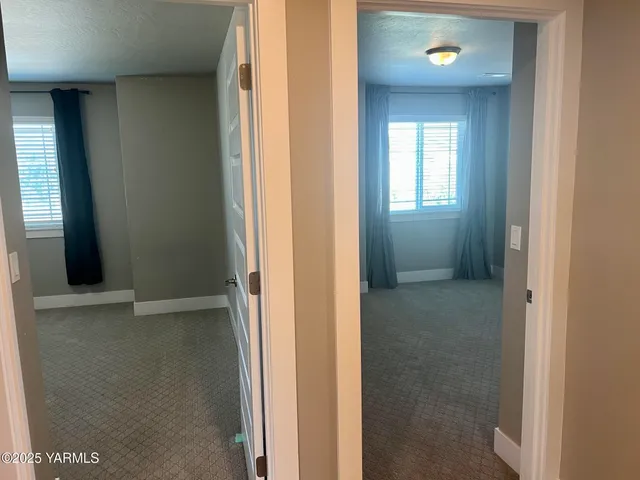an empty room with closet