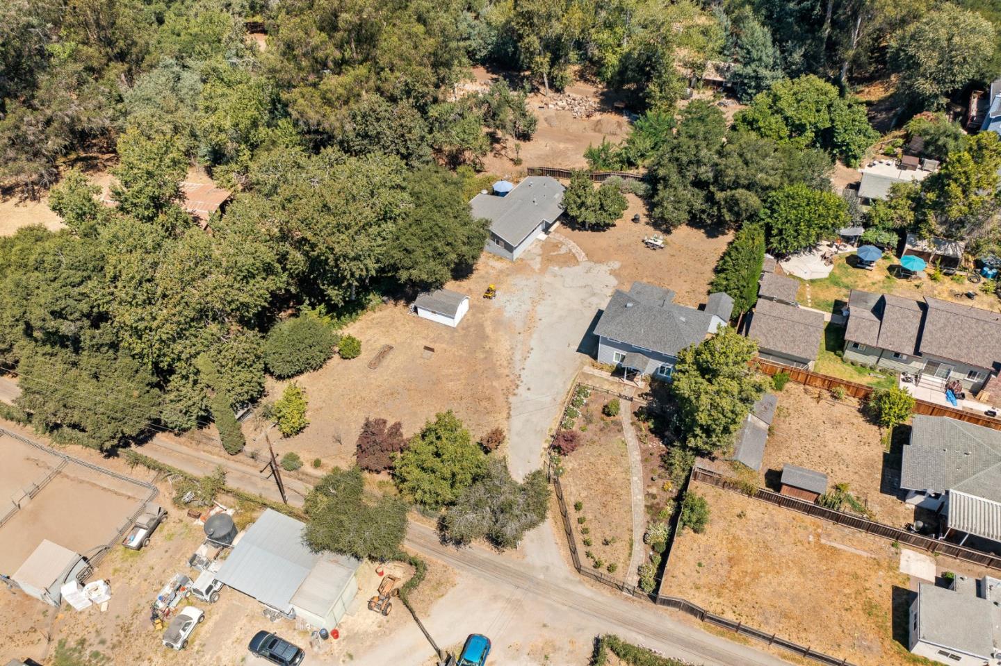 129 Browns Valley Road, Unit A Watsonville, CA 95076 - Photo 42 of 45 an aerial view of a house with a yard