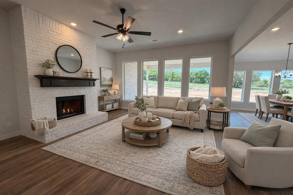 317 Skeen Peak Springtown, TX 76082 - Photo 9 of 31 AI Enhanced Staging of Living Room