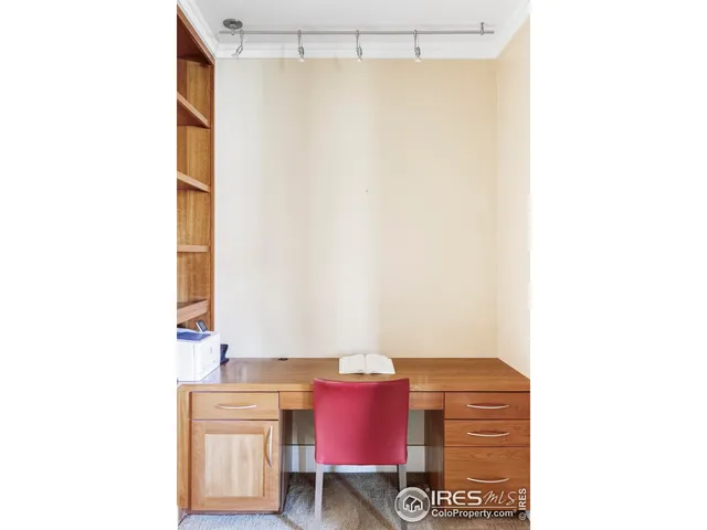 a room with a table and a chair