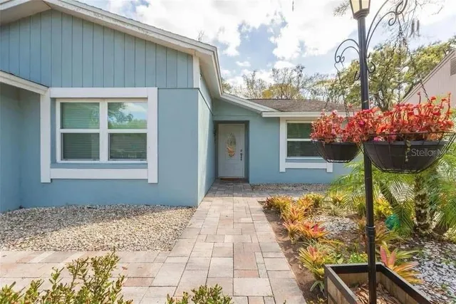 a front view of a house